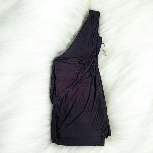 Bailey 44 One Shoulder Twist Front Sleeveless Black Dress Size M NWT - Picture 1 of 7